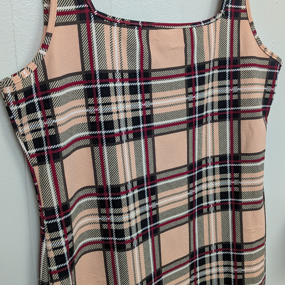 Plus Plaid Bodycon Mini Dress